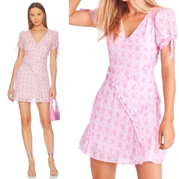 LoveShackFancy Posh Mini Dress, Rose Patch, NWT, Size 4 - Picture 16 of 16
